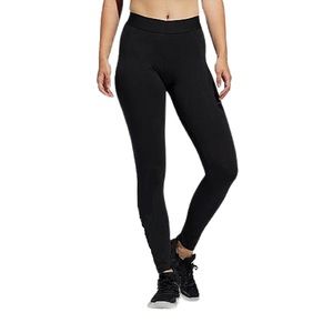 adidas Womens Glam Pack Logo Full Length Leggings-X-Small
